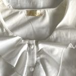 Beautiful white ruffle collared ladies dress shirt Size M Photo 2