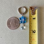 Handmade quality Czech glass beads 2WAY hoop dangle earrings🩵 Photo 6