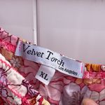 Velvet Torch  Pink Floral Dress smocked front Xl Photo 2