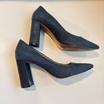 Banana Republic  Navy Textured Pebble Leather Heels Size 9.5 Photo 2