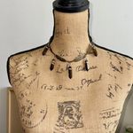 Boutique Feather Collar W/Tigers Eye Crystal Accents Photo 1