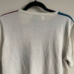 Alfred Dunner  Women's Petite Navy Blue Color Block Knitted Short Sleeve Top PXL Photo 2