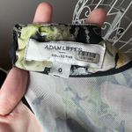 Adam Lippes  Putnam Art To Wear Top Black Floral Sleeveless Wrap Blouse Size 0 Photo 6
