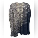 Pure Jill Open Front Sweater Poncho Size XS/S Blue Gray Short Sleeves Cotton Photo 1