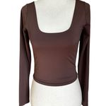 Almere Brown Seamless Crop Top Women's Size Small | 75 Photo 0