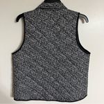 Wanna B  Vest Women's Large Black and White Zipper Pockets Quilted Fall Winter Photo 7
