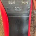 Women’s Red Chunky Heel Mary Jane Pumps Cute Bow & Hearts Round Toe Size 6 Red Photo 5