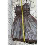 Y2K Morgan And Co Womens Brown Baby Blue Cocktail Homecoming Dress Size 5/6 Hoco Photo 5