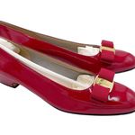 Salvatore Ferragamo Vintage  Boutique Red Patent Leather Vara Bow Pumps 9.5 AAA Photo 10