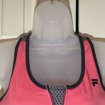 FILA Hot Pink Sports Bra Half Zipper Front Medium Photo 1