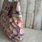 Coach  Poppy Dream Multi Signature Optic Soulder Glam Tote Bag With Embro… Photo 4