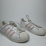 Adidas  Superstar white and pink sneakers Photo 1