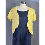 Handmade Yellow Knit Bolero Cardigan Asymmetrical Artsy Cottagecore Sweater Size M Photo 2