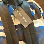 NWT Michael Kors Kent Cobalt White Backpack Army Camouflage Nylon Blue Photo 1