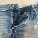 Wax Jean Blue Distressed Jean Shorts Raw Hem Photo 4