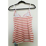 Seafolly Coast to Coast Tankini Top Striped Nectarine Orange White US 6 New Photo 4