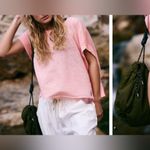 Free People NWT FP Movement My Time Tee - pastel peach pink - Large Photo 4