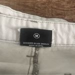 Miou Muse Button Front White Denim Skort Size Medium Photo 2