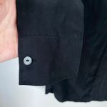 Vince  Collared Silk Shirt Dress Black Size Small Neutral Elegant Business Photo 4