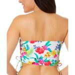 Salt & Cove Juniors Bikini Top Lace Up Cinch Tropical Floral White XS Photo 1