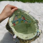 Beaded Pear Apple Blue Fringe Purse y2k Unique Chic Hand purse Closure Fruit Photo 2