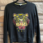 KENZO Paris embroidered tiger sweatshirt Black Yellow Large Photo 0