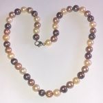 Honora 925 Genuine Cultured Freshwater Elegant Pearl Necklace Tan Photo 1