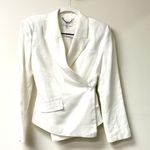 L'Academie NWOT Micha Linen Long Sleeve Handkerchief Hem Blazer Jacket Ivory XS Photo 1