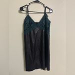 ZARA  TRF Slip Faux Leather Mini Dress Size Small Green Lace Photo 1