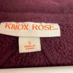 Knox Rose  burgundy collared shawl neck Sherpa shacket small Photo 3