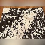 Banana Republic Cream & Brown Floral Leaves Lined Cotton Cropped Pants Size 6 Photo 5