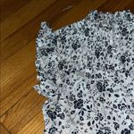 Adiva Black and White Ruffled Sleeveless Blouse Photo 5