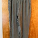 Chico's Tapered Ankle Gauze Pants Olive Rayon Waist Tie Accent NWT Size 2.5 Photo 11