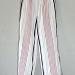 EXPRESS NWT Wide Leg Striped Pants Medium White Blue & Red Nautical Trendy Photo 1