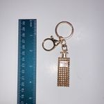 Aqua Blue and Gold Tone No. 5 Parfum Bottle Keychain or Bag Charm Photo 4