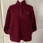 Victoria's Secret Victoria Secret PINK Maroon Sherpa Pullover Photo 4