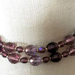 Joan Rivers Amethyst Purple Faceted Glass Bead Necklace Photo 0