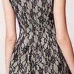 HD in Paris ANTHROPOLOGIE  Violante Black Lace Fit & Flare Dress Size L Photo 1