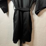 Black silk robe. Size L Photo 4