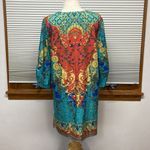 Urban Coco Bohemian Neck Tie Vintage Printed Ethnic Style Shift Dress Photo 5