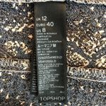 Topshop Tan Grey Snakeskin Print Mini Dress Metallic Gold Snake Minidress sz 8 Photo 11