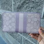 Dempsey Large Phone Wallet In Signature Jacquard With Stripe And Coach Patch c9073 Photo 1