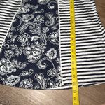 kim rogers  Women’s Short Sleeve Blue White Blouse‎ Size Medium Photo 4