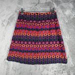 Hutch Skirt Womens 0 Purple Orange Embroidered Circles Preppy Bohemian Colorful Photo 2