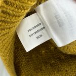 DKNY Sweater Size Extra Small Cold Shoulder Buckle Belt Chartreuse Knit Fall Photo 13