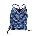 Athleta Swimsuit Marrakesh Side Scrunch Tankini Swim Top Size 32 B/C UPF+50 Photo 1