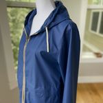 Weatherproof  Vintage Navy Blue Raincoat Utility Coat Rope Detail Size Small Photo 7