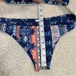 Reversible Blue Boho Chic Euro Summer Triangle Bikini top & bottom size small Photo 9