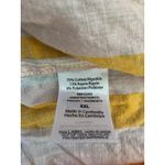 Free Assembly Cotton Blend Summer Top Striped Buttonless Shirt XXL Yellow Photo 4