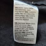 Chico's Black Linen Cardigan Size Small Black and White Embroidered Linen Top Photo 6